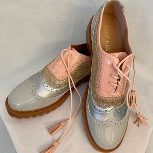 NEW Oxford Brogues Chunky Block Heel Shoes by TINSTREE -- Women's Size 10